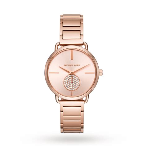 michael kors portia mesh rose gold-tone watch|mini portia rose gold tone.